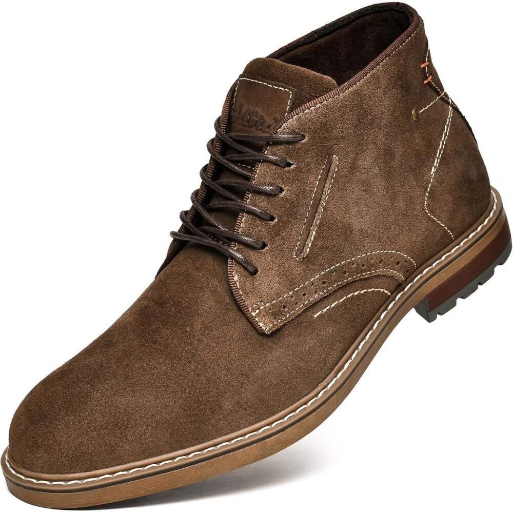 〽️Men's Oxfords Chukka Ankle Boot Coffee Casual Classic Comfort Lace Up Shoes